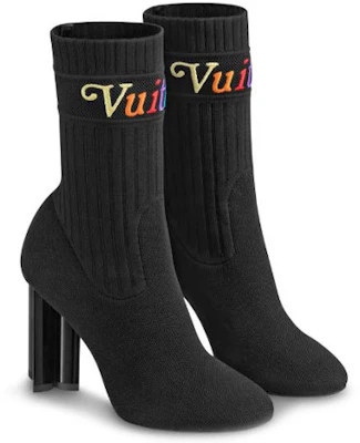 (W) Bottes à Talons en Tissu Louis Vuitton Silhouette ''Noir'' 1A5BJQ Shop (W) Bottes à Talons en Tissu Louis Vuitton Silhouette ''Noir'' 1A5BJQ
