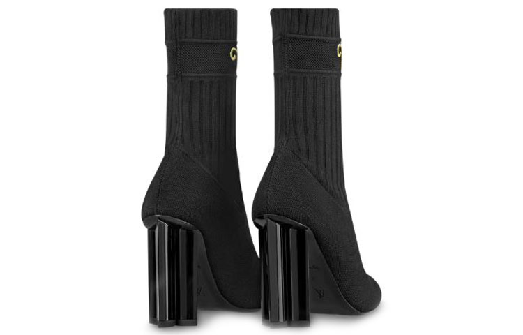 Purchase (W) Bottes à Talons en Tissu Louis Vuitton Silhouette ''Noir'' 1A5BJQ