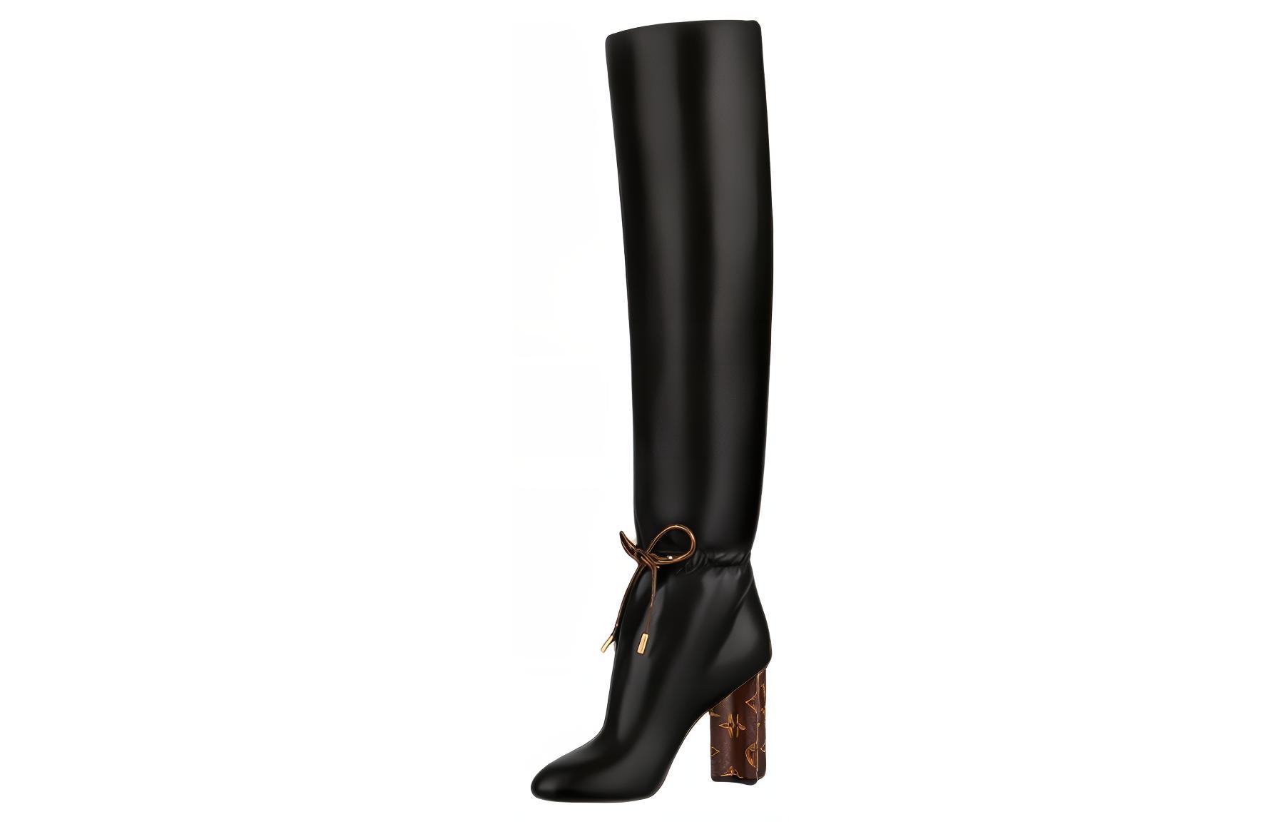 (Women) Louis Vuitton Silhouette High-Top 'Black Leather' 1A953A