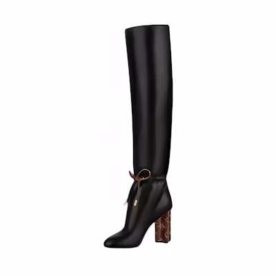 (W) LV Silhouette High-Top 'Black Leather'