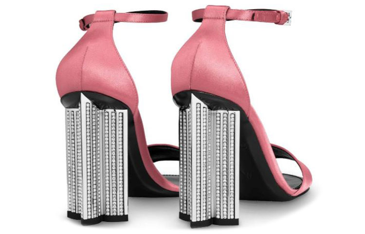 (W) LV Silhouette High Heel 'Pink Monogram Crystal Flower' 圖 3