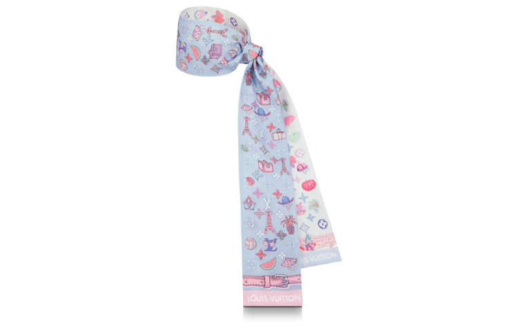 (Women) LOUIS VUITTON Silk Hair Ribbon Headband M76431 圖 3