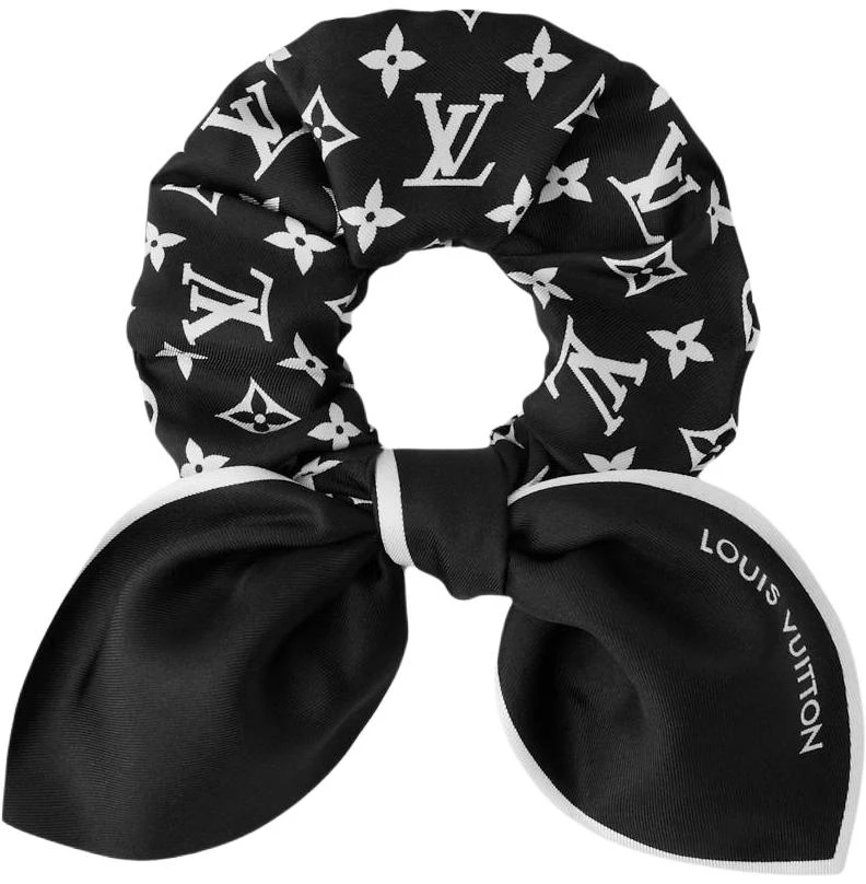 women-louis-vuitton-silk-hair-tie-scrunchie-for-women-black-m97250