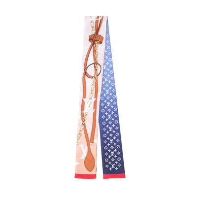 (Women) LOUIS VUITTON Silk Scarf with Signature Logo Print. M77323