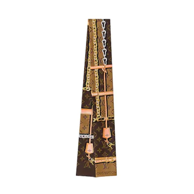 (Women) LOUIS VUITTON Monogram Silk Headband Women Brown M78655