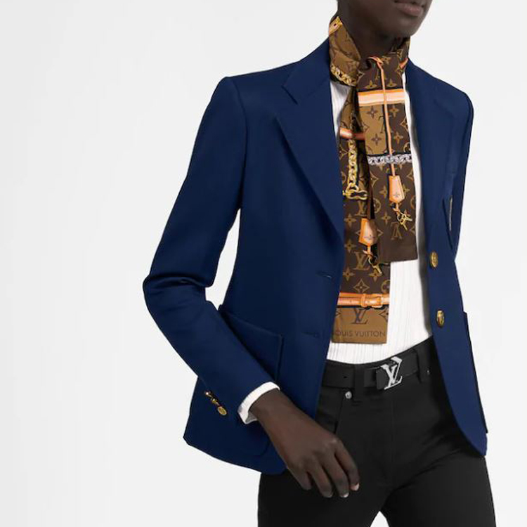 (Women) LOUIS VUITTON Monogram Silk Headband Women Brown M78655 圖 4