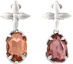 Order (Women) LOUIS VUITTON Silver Crystal-Studded Pendant Design Earrings. M03032