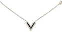 Buy (Women) LOUIS VUITTON Silver Essential V Brass Necklace Silver M63197