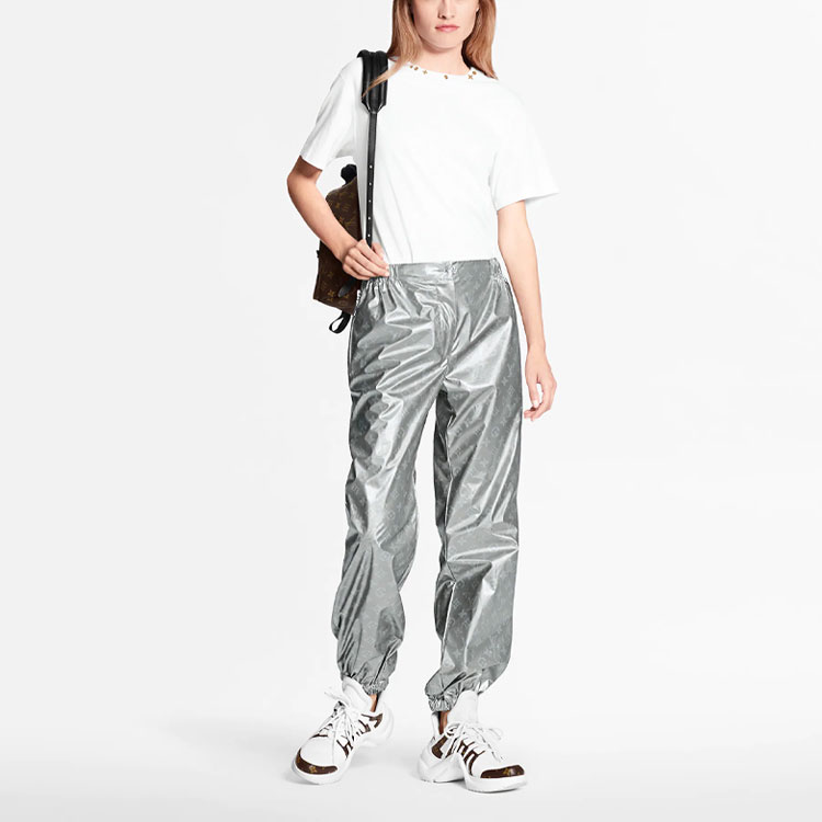 Lookbook (W) 路易威登銀色花紋中腰針織運動長褲 1A8LJZ