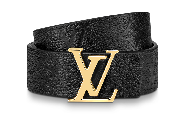 (Women) Louis Vuitton Simple Black Leather Belt 3cm Wide M0328 圖 2