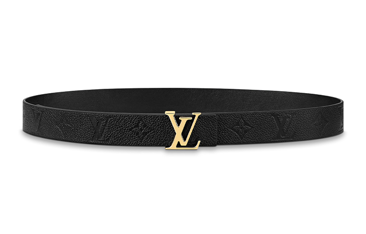(Women) Louis Vuitton Simple Black Leather Belt 3cm Wide M0328 圖 3