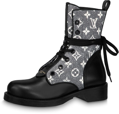 (W) (婦人靴)ルイ・ヴィトン "シンス1854" メトロポリス レンジャーブーツ 'ブラック&グレーデニムモノグラム' 1AB2WR 1AB2WR Buy (W) (婦人靴)ルイ・ヴィトン "シンス1854" メトロポリス レンジャーブーツ 'ブラック&グレーデニムモノグラム' 1AB2WR 1AB2WR