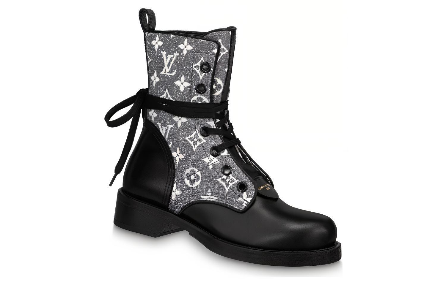 Order (W) （婦人靴）ルイ・ヴィトン "シンス1854" メトロポリス レンジャーブーツ 'ブラック&グレーデニムモノグラム' 1AB2WR 1AB2WR