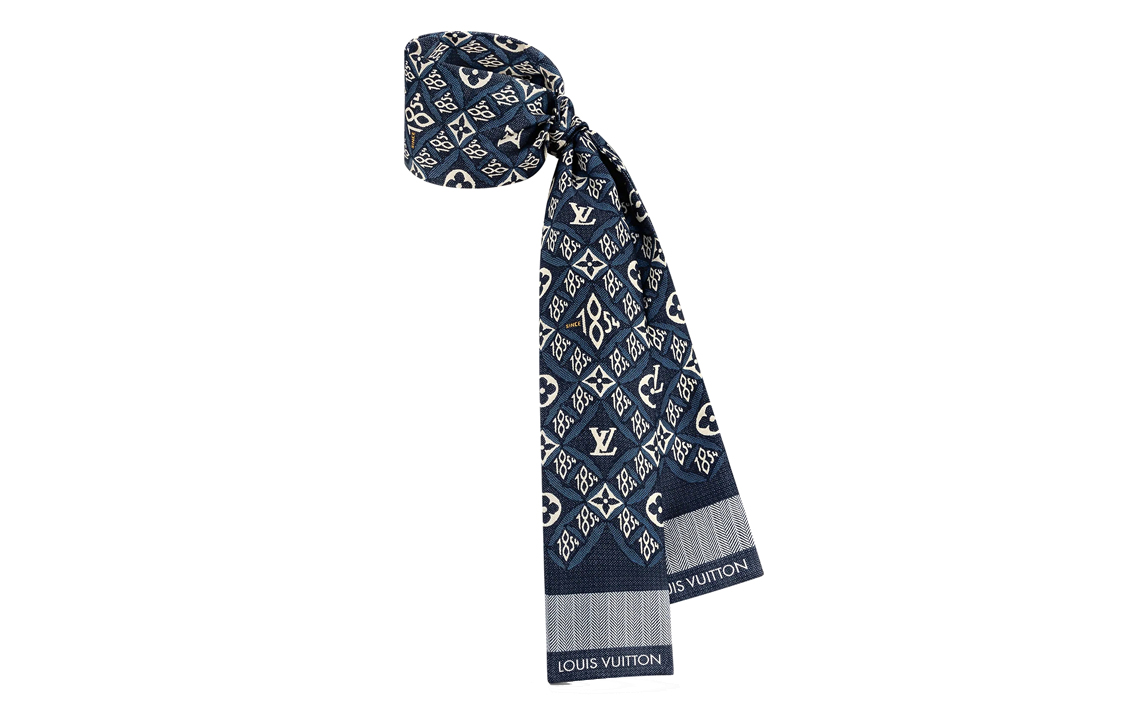 (Women) Louis Vuitton Since 1854 Print Silk Headband Blue MP2827 圖 4