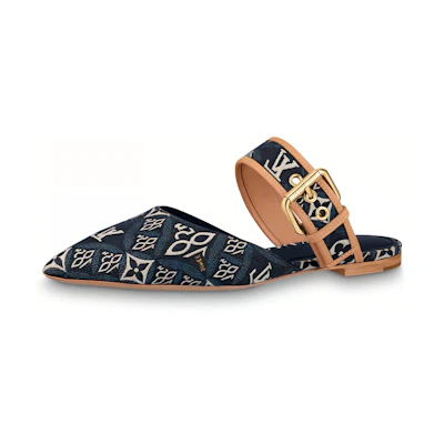 (W) LV Since 1854 Sofia Flat Mules 'Navy'