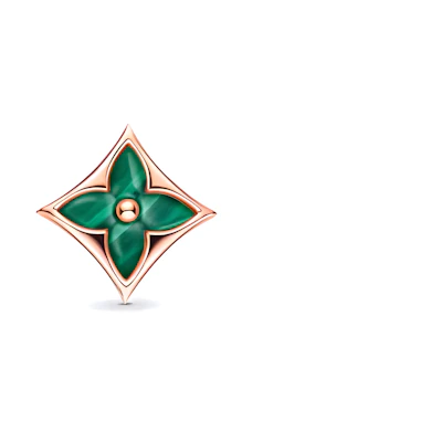 (Women) LOUIS VUITTON Single Diamond Design 18K Rose Gold Green Women’s Earring Q96672