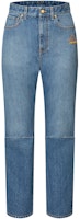 (Women) LOUIS VUITTON Ski FW24 Solid Blue Denim Long Pants with Zipper Closure. 1AGB49 (Women) LOUIS VUITTON Ski FW24 Solid Blue Denim Long Pants with Zipper Closure. 1AGB49