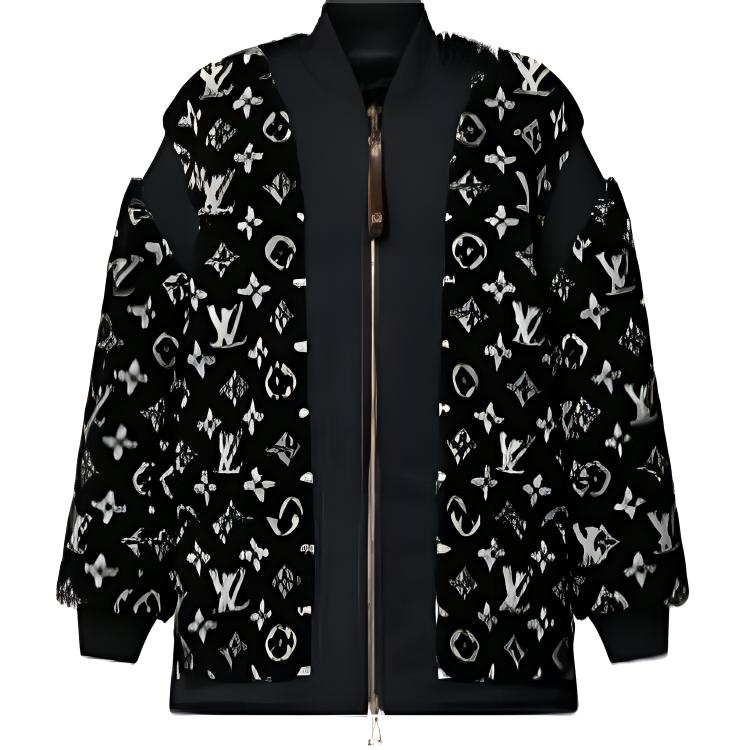 (Women) LOUIS VUITTON Ski FW24 Monogram Zip-Up Jacket Black 1AGHFF