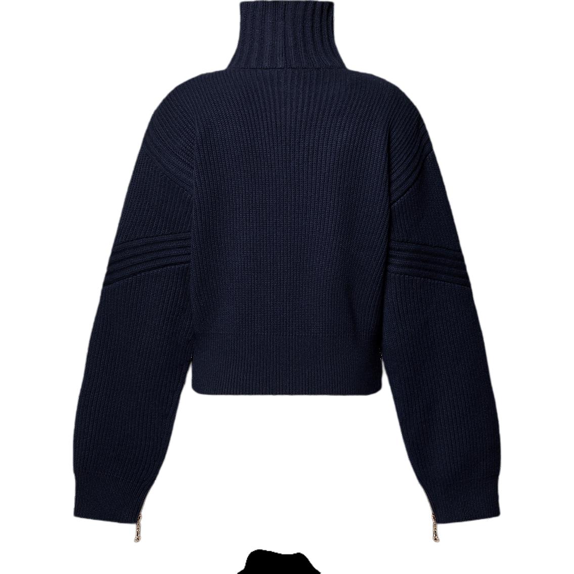 Lookbook (W) Jersey de Punto Cuello Alto Azul Marino LOUIS VUITTON Ski FW24. 1AGHGF