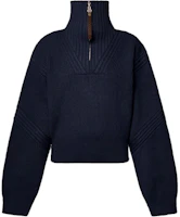 (Women) Louis Vuitton Ski FW24 Navy Blue Turtleneck Knit Sweater 1AGHGE (Women) Louis Vuitton Ski FW24 Navy Blue Turtleneck Knit Sweater 1AGHGE