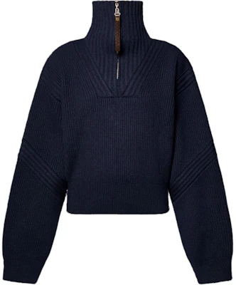 (W) Louis Vuitton Ski FW24 Navy Biru Turtleneck Sweater Rajut 1AGHGE Order (W) Louis Vuitton Ski FW24 Navy Biru Turtleneck Sweater Rajut 1AGHGE