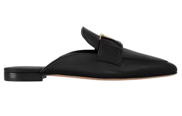 Order (Women) Louis Vuitton Slide 'Black Leather' 1ACH5Q