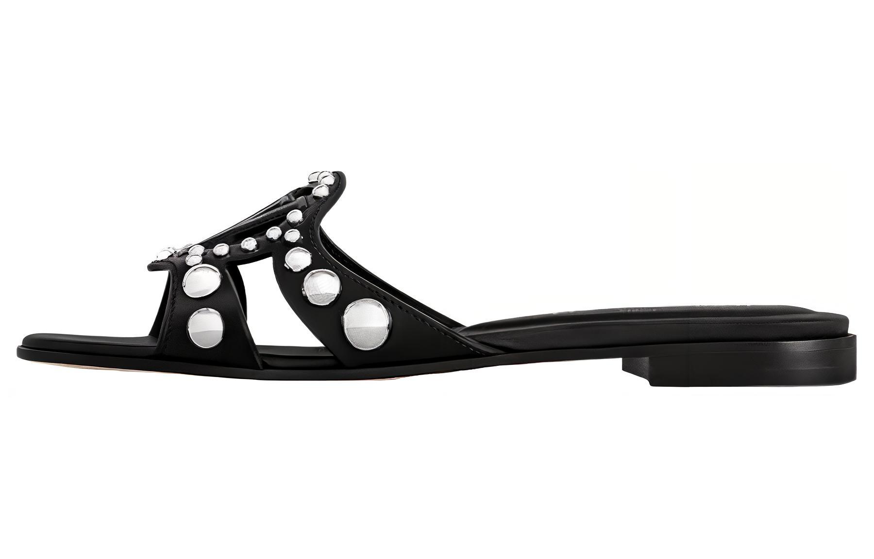 (Women) Louis Vuitton Slide 'Black Leather' 1ACI23