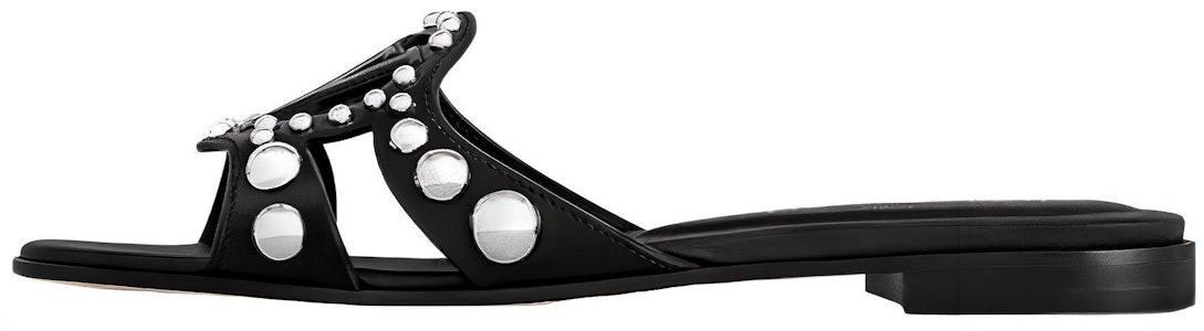 (W) ルイ・ヴィトンスライド (黒レザー) 1ACI23 Buy (W) ルイ・ヴィトンスライド (黒レザー) 1ACI23