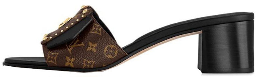 (W) ルイ・ヴィトンのスタッズ付きブラウンスライド 1AD5A6 Buy (W) ルイ・ヴィトンのスタッズ付きブラウンスライド 1AD5A6