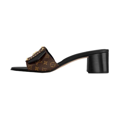 (W) LV Slide 'Studded Brown'
