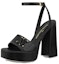 Buy (W) Sandal Louis Vuitton 'Black Fashion' Hitam 1ABVRK