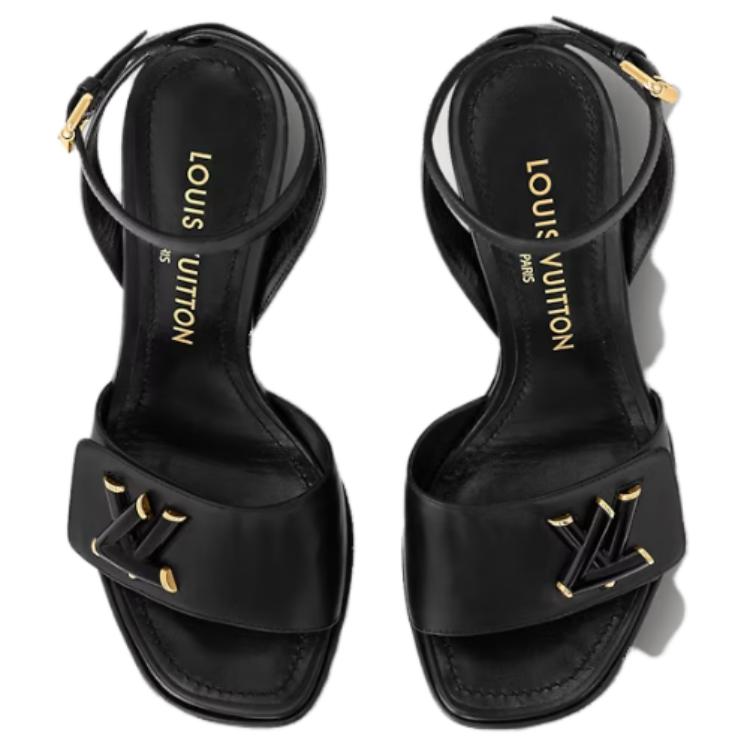 Shop (W) Sandal Slide Louis Vuitton 'Hitam Fashion' 1ABVRK