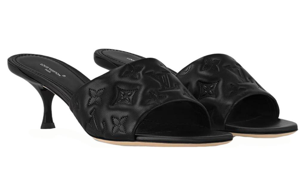 Shop (W) Sandalias Louis Vuitton Slide 'Cuero Negro' 1ACJRD