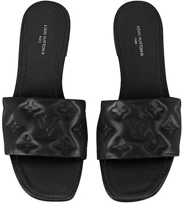 (Women) Louis Vuitton Slide Sandal 'Black Leather' 1ACJRD Purchase (Women) Louis Vuitton Slide Sandal 'Black Leather' 1ACJRD