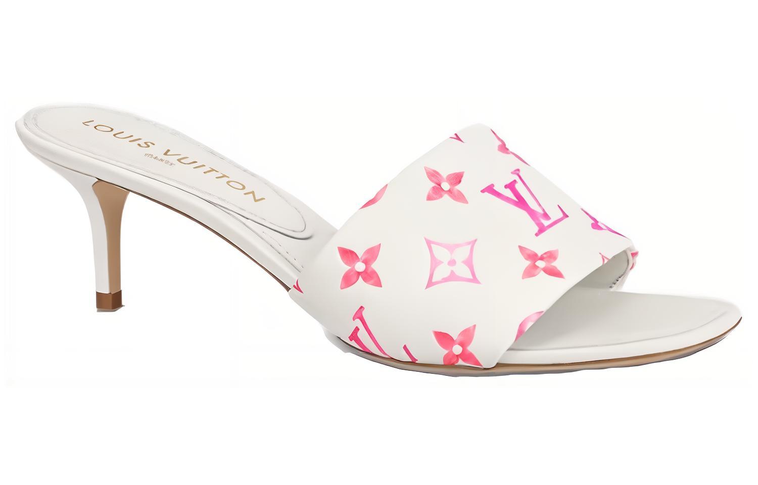 Order (W) 루이비통 핑크화이트 슬라이드 샌들 1ABTU8