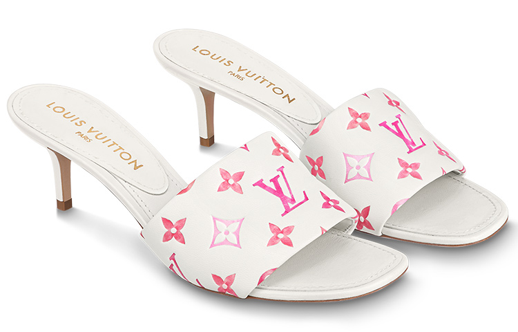 Lookbook (W) 루이비통 핑크화이트 슬라이드 샌들 1ABTU8