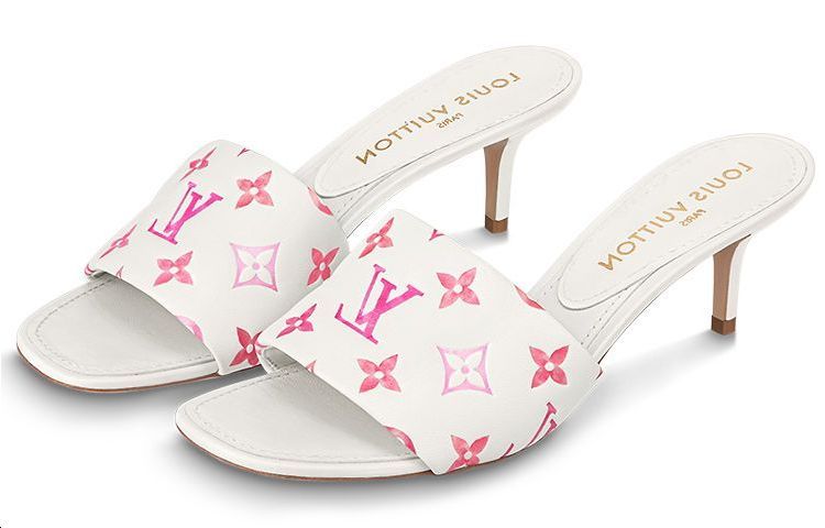 Shop (W) 루이비통 핑크화이트 슬라이드 샌들 1ABTU8