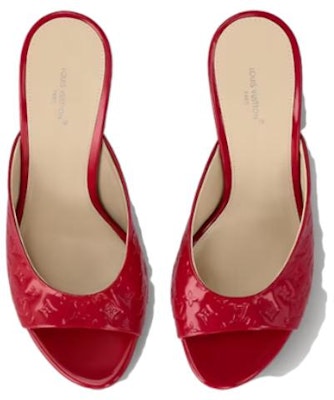 (Women) Louis Vuitton Slide Sandal 'Red Leather Comfort' 1ACJ4M Shop (Women) Louis Vuitton Slide Sandal 'Red Leather Comfort' 1ACJ4M