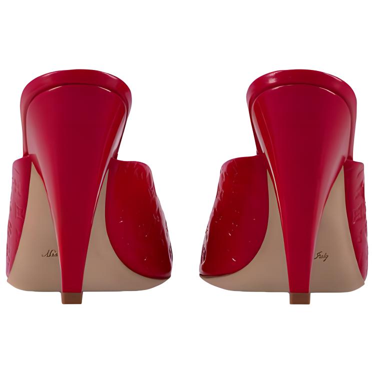 Purchase (W) ルイ・ヴィトン レッドレザー コンフォートサンダル 1ACJ4M