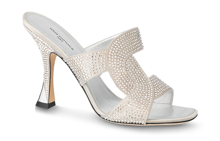 (W) LV Slides 'Sparkle Silver Satin & Crystal' 圖 2