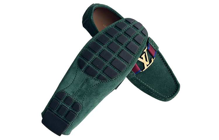 Shop LOUIS VUITTON 舒適套足 休閒單鞋 女款 綠色