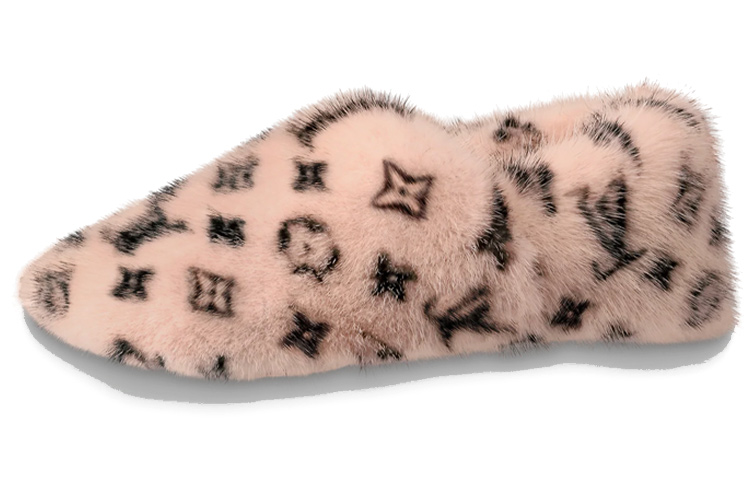 Buy LOUIS VUITTON 皮革 套穿 時尚 平底鞋 女款 粉色