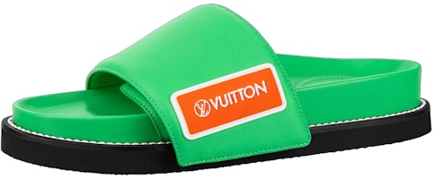 (Women) Louis Vuitton Slip-On Round Toe Comfort 'Fashion Slide Green' 1A93TP (Women) Louis Vuitton Slip-On Round Toe Comfort 'Fashion Slide Green' 1A93TP