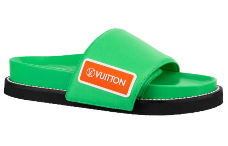 Order LOUIS VUITTON 套穿圓頭舒適 時尚涼拖 女款 綠色