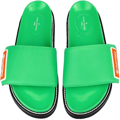 (Women) Louis Vuitton Slip-On Round Toe Comfort 'Fashion Slide Green' 1A93TP Lookbook (Women) Louis Vuitton Slip-On Round Toe Comfort 'Fashion Slide Green' 1A93TP