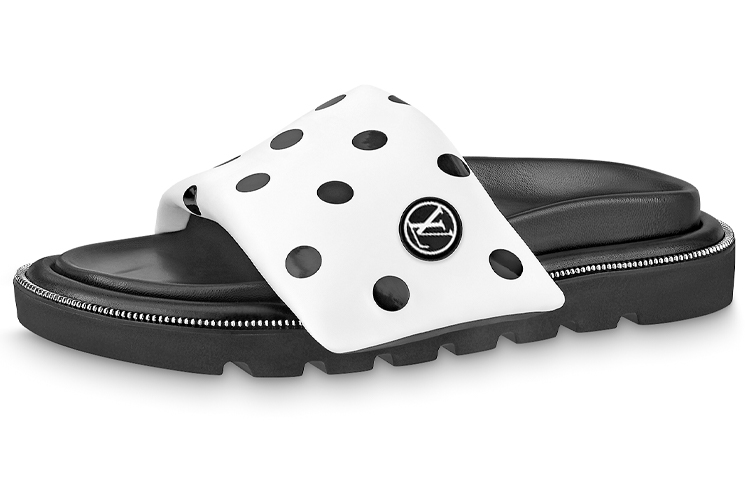 (Women) Louis Vuitton Slip-On Sandal 'White Black' 1AA0RO