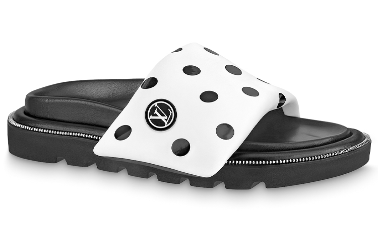 Order (Women) Louis Vuitton Slip-On Sandal 'White Black' 1AA0RO