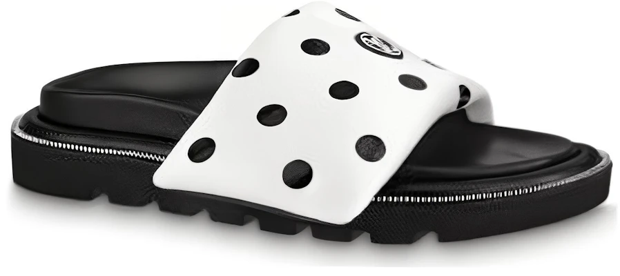 (Women) Louis Vuitton Slip-On Sandal 'White Black' 1AA0RO Shop (Women) Louis Vuitton Slip-On Sandal 'White Black' 1AA0RO