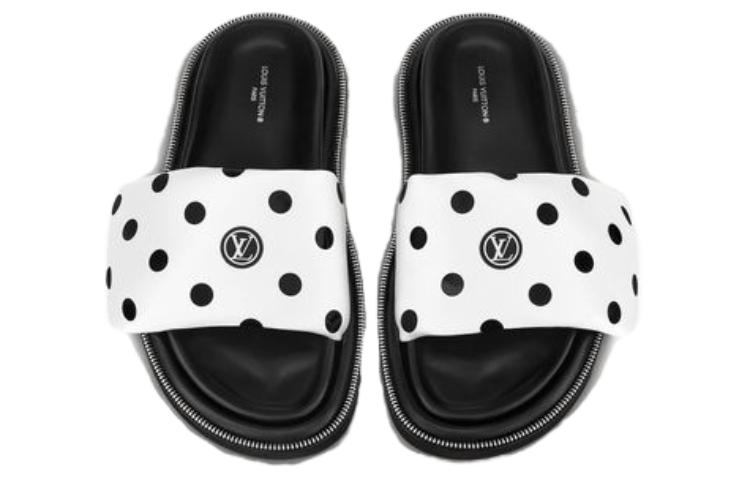 Purchase (Women) Louis Vuitton Slip-On Sandal 'White Black' 1AA0RO