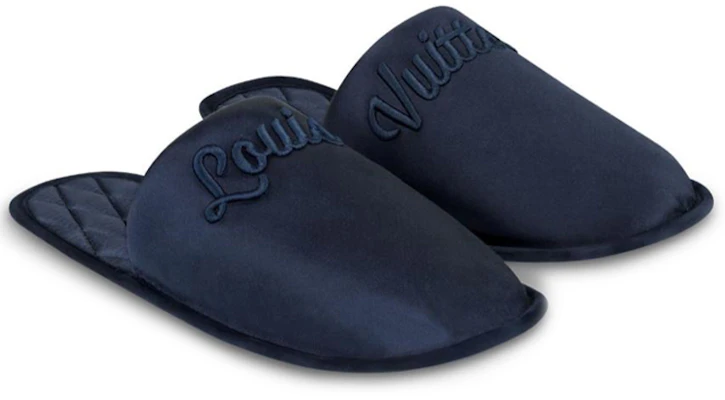 (W) Louis Vuitton Chausson ''Velours Satin Bleu Profond'' 1A4MC5 Shop (W) Louis Vuitton Chausson ''Velours Satin Bleu Profond'' 1A4MC5